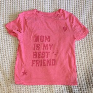Old Navy Pink Kids Tee - 'Mom is My Best Friend'